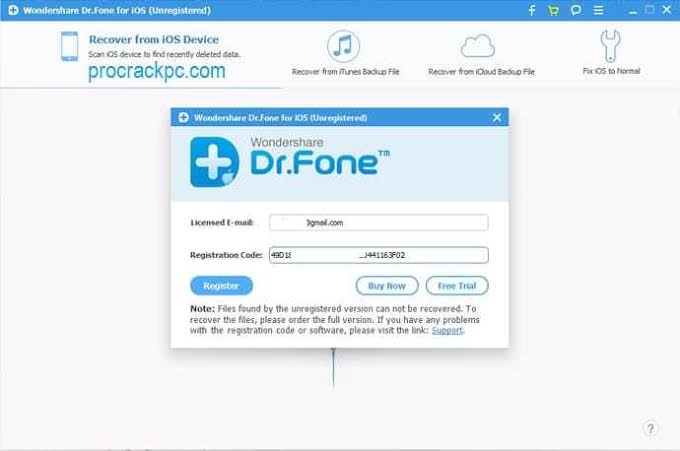 dr fone free registration key
